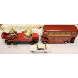 3 Spot-On. A London Transport Routemaster Double Deck Bus in red with cream interior. example with