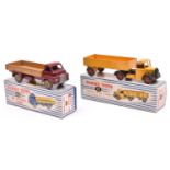 2 Dinky Toys. Bedford Articulated Lorry (921). In yellow with red wheels. Together with Big