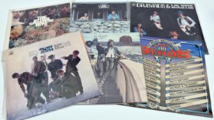 6x The Byrds 12" vinyl albums all on stereo CBS labels. Younger Than Yesterday. Untitled. Dr.