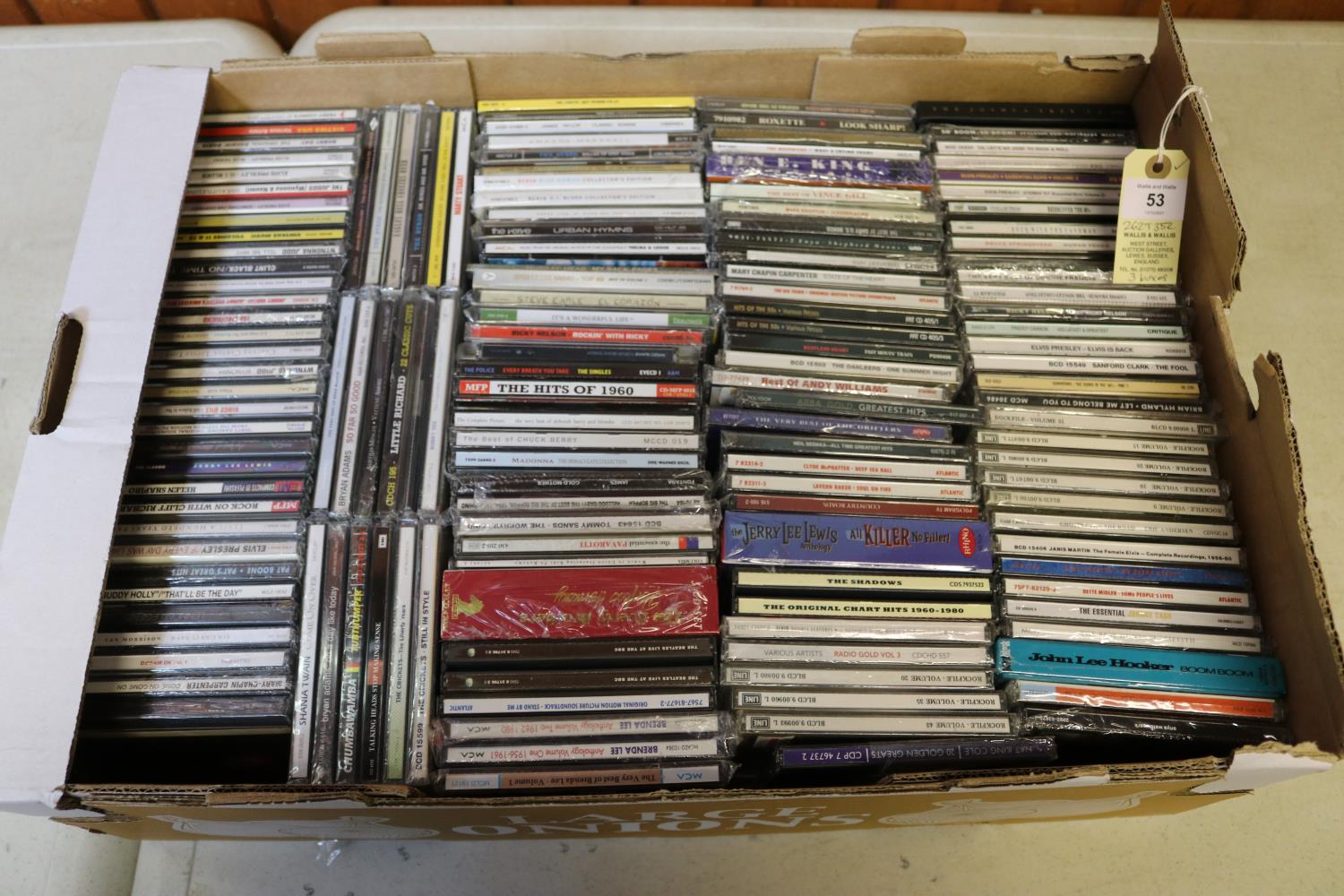 Approx 300 CDs of mainstream rock and pop music from the 1960s to 2000s. Artists include; Cliff