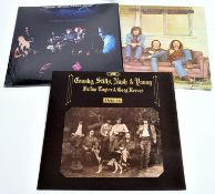 3x Crosby, Stills, Hash & Young albums on 12" vinyl. Deja vu, 2401001. 4 Way Street, SD2-902.