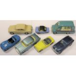 7 Spot-On. Bedford Tonibell Ice Cream Van, Rover 3Litre, Vauxhall Cresta, Austin Healey, Jaguar