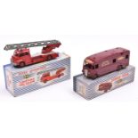 2 Dinky Toys/Supertoys. Turntable Fire Escape (956). Bedford in red with red plastic wheels and