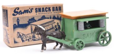 Morestone 'Sam's Snack Bar. Comprising a horse drawn snack bar painted in light green with a