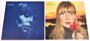 2x Joni Mitchell 12" vinyl albums. Blue; in textured sleeve 1971, K44128-A1. Clouds; in textured