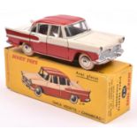 French Dinky Simca Vedette Chambord (24K). An example in red and cream with ridged plated spun