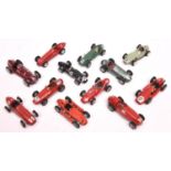 12 white-metal, resin and die-cast Competition Cars. Including late 1940's Maserati, multiple
