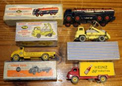 4 Dinky Toys/Supertoys. Leyland Cement Wagon (533). Big Bedford Van 'Heinz', with ketchup bottle