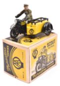 Morestone Series AA Scout Patrol. In black and yellow livery, with detachable windshield, rack and