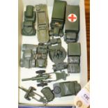 10 Dinky Military. Ambulance, Transport Wagon, Mobile Anti-Aircraft Gun, 1-Ton Cargo Truck, DUKW,