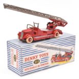 A French Dinky Toys Auto-Echelle De Pompiers (32D).Delahaye Fire Escape in red with silver ladder