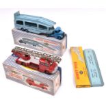 2 Dinky Supertoys. Turntable Fire Escape (956). Bedford in red with red plastic wheels and silver