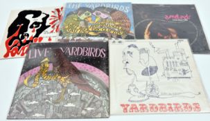 5x The Yardbirds 12" vinyl albums. Roger the Engineer (stereo). Live Yardbirds. A Group called The
