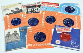 22x 7" vinyl singles by Elvis Presley and The Rolling Stones. 15x Rolling Stones including; Mother's
