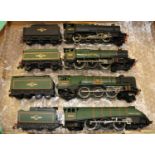 4x Hornby Dublo BR locomotives for 2 rail running. Class A4 4-6-2, Golden Fleece 60030, in lined