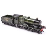 A Hornby O gauge electric No.2 Special 4-4-0 tender locomotive. Repainted as Southern Railway,