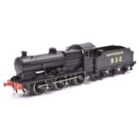 An O gauge brass kitbuilt Southern Railway Q Class 0-6-0 tender locomotive in unlined black