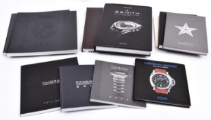 11x watch catalogues, etc. 6x Panerai; Legendary Watches, 2009, 2010, 2011, 2013 and 2014/15. 5x