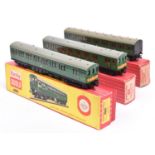 A Hornby Dublo BR Class 501 Suburban EMU (L16). 3-car set comprising; powered Brake Second,