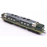 An O gauge modern tinplate handbuilt BR Class 55 Deltic Co-Co diesel locomotive, Royal Scots Grey