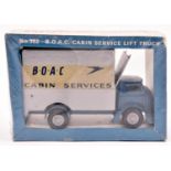 A scarce Budgie Commer B.O.A.C. Cabin Service Lift Truck, No.302. In blue and silver livery, with