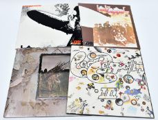 4x Led Zeppelin 12" vinyl albums (The first 4 albums). Led Zeppelin I; 588171 A1, 588171 B1 with