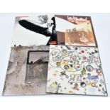 4x Led Zeppelin 12" vinyl albums (The first 4 albums). Led Zeppelin I; 588171 A1, 588171 B1 with