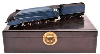 A Bachmann Branch-Line LNER Class A4 4-6-2 locomotive in unlined blue livery, 4489, Dominion of