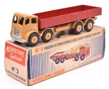 Morestone Series No.2 Foden 14 Ton Long Distance Diesel Wagon. Cab and chassis in light brown with