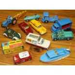 A quantity of Corgi Toys. BMC Mini-Cooper 'S'. Boxed, some wear/damage. Karrier Bantam 2-ton.