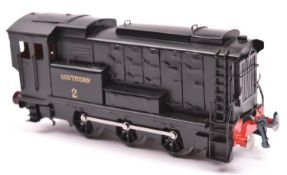 An O gauge modern tinplate hand/kitbuilt Southern Railway Class D3/12 0-6-0 diesel shunter, 2, in
