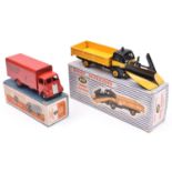 2 Dinky Supertoys. Guy Van (514). In 'Slumberland' red livery with red wheels. Together with Snow