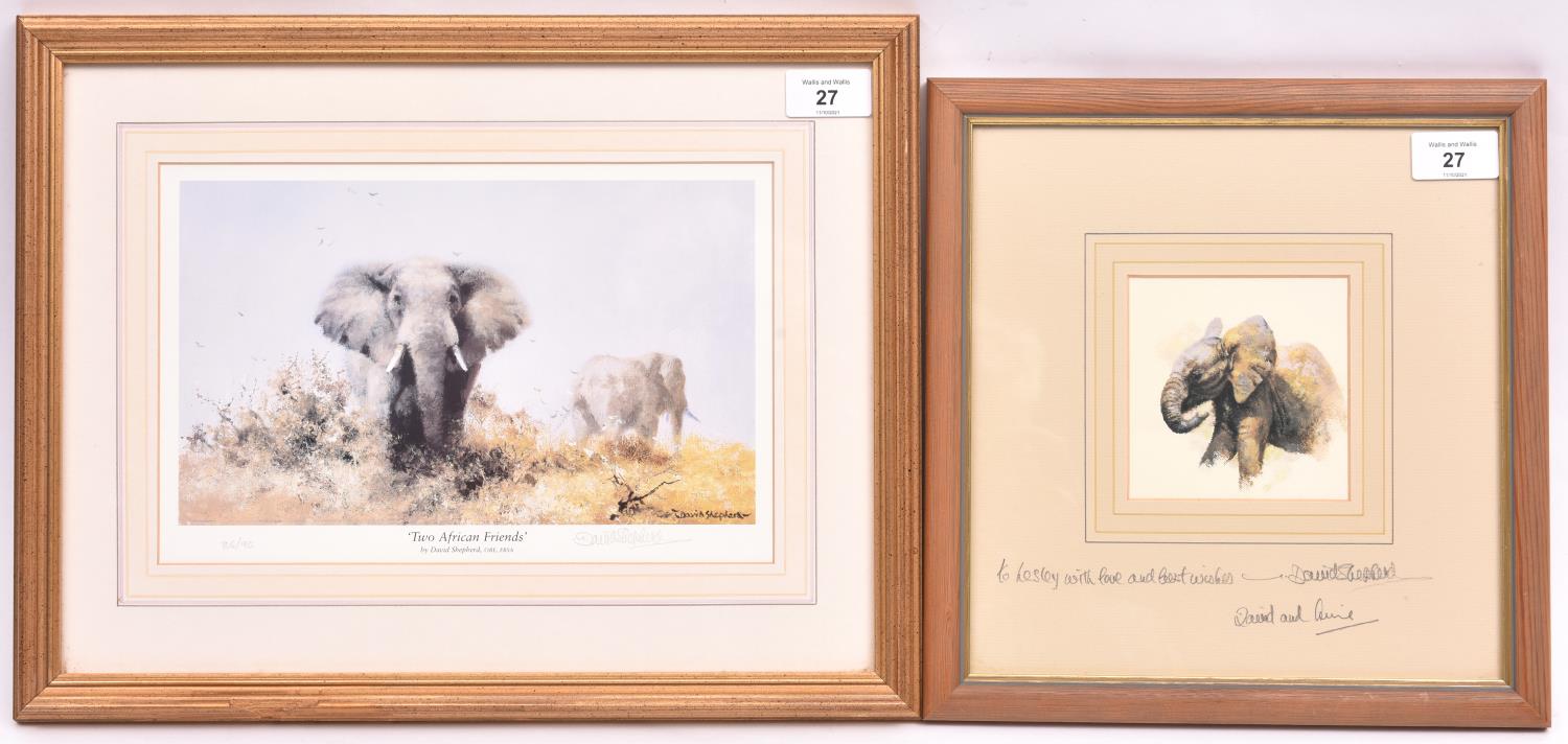 3x David Shepherd signed prints of elephants. All well framed and mounted. 'A Celebration of - Image 3 of 4