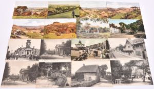 28x postcards of Worthing, etc, West Sussex. Including; Findon, Chantonbury Ring, Cissbury Ring,