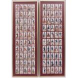 2x framed 50 card sets of cigarette cards by Carreras Ltd. History of Army Uniforms and History of