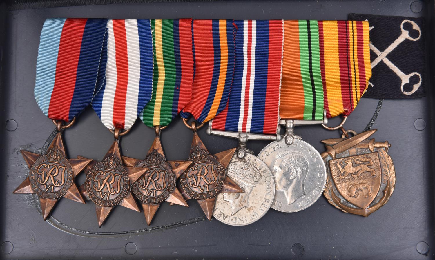 Seven: 1939-45 star, F&G star, Pacific star, Burma star, Defence, War, Dunkirk 1940 commemorative