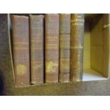 Five volumes of "The Badminton Library of Sports and Pastimes", four in original Badminton Library
