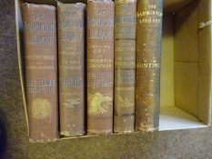 Five volumes of "The Badminton Library of Sports and Pastimes", four in original Badminton Library