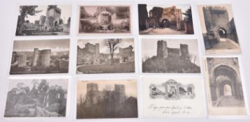 12x postcards of Lewes, East Sussex. Including; The Barbican. The Barbican from the Keep, Lewes