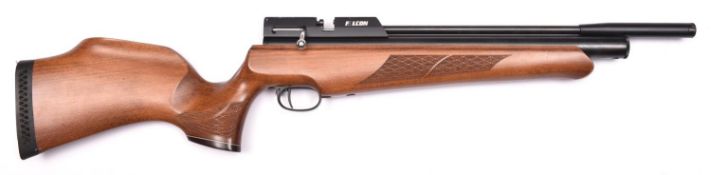 A .177" Falcon Prairie-Cm pre charged multi shot pneumatic air rifle, number 062454, with beech wood