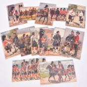 25 early 20th century Scottish Regiments by Harry Payne, postcards by Tuck, Oilette Series, One