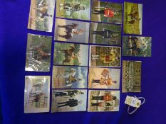 16 Edwardian Military postcards, postaly used and dated 1906, cavalry and infantry subjects, various