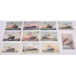 11x postcards of cruise ships, etc. Including; 4x White Star Line - 2x SS Calgaric, RMS Celtic and
