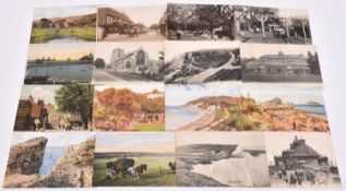 34x postcards of Eastbourne, etc, East Sussex. Including; East Dean, Alfriston, Bishopstone, Meads