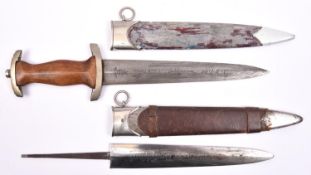 A composite Third Reich SA dagger, the blade by Robert Herder, Solingen, with spurious Rohm