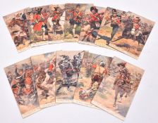 12 early 20th century Military postcards by Valentines Artotype Series of battle scenes by