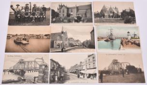 9x postcards of Littlehampton, West Sussex. Including; Parish Church, Catholic Church, The