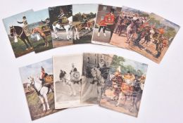 15 Military postcards of Drum Horses, including 5 Harry Payne, early 20th Century. GC £100-150