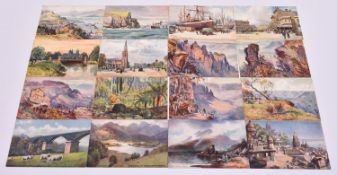 Approx 70 postcards by Raphael Tuck & Sons, Salmon Ltd, etc. Ollette, 'Wide, Wide World' Series, '