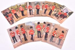 20 mid 20th century Military postcards by Gale & Polden, Guards and Line Regiments. GC £80-100